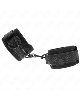 KINK Dark Lace Cuffs - Neoprene Handmanschetten Schwarz Verstellbar