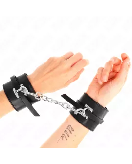 KINK - Deluxe Handgelenkfesseln mit Verriegelung, Schwarz