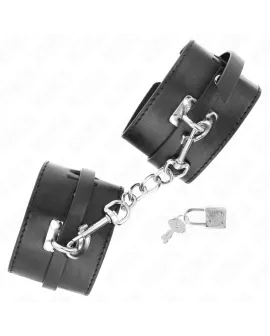 KINK - Deluxe Handgelenkfesseln mit Verriegelung, Schwarz