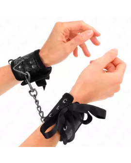 KINK Scandal Handgelenksfesseln - Schwarz Spitzen 24,5x6,5cm