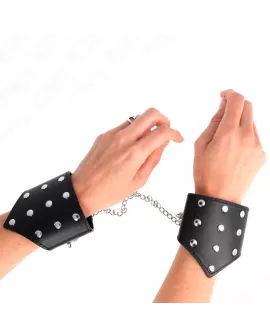 KINK Schwarze Armbänder - Point-Stil mit Kette 17-23 cm