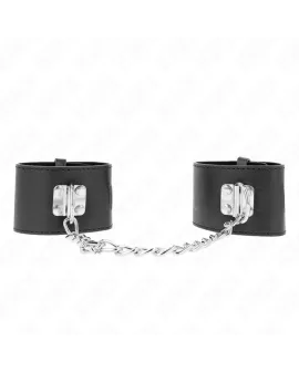 KINK Feste Handgelenkfesseln mit Kette 30 cm - Schwarz