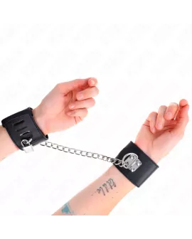 KINK Feste Handgelenkfesseln mit Kette 30 cm - Schwarz