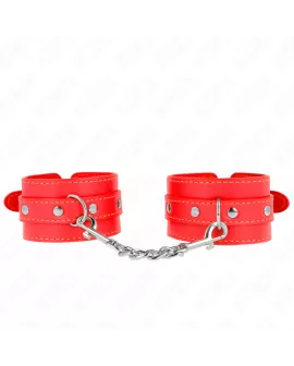 KINK - Dünne Handgelenksfesseln Rot Verstellbar 21-33 cm