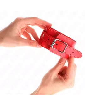 KINK - Dünne Handgelenksfesseln Rot Verstellbar 21-33 cm