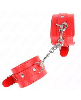 KINK - Dünne Handgelenksfesseln Rot Verstellbar 21-33 cm