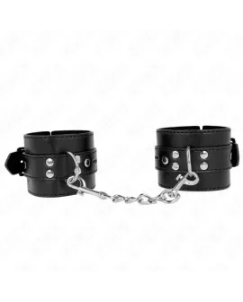 KINK Handgelenkfesseln Schwarz - Verstellbar 17-28 cm x 6 cm