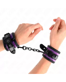 KINK - Neopren Handgelenkfesseln Helllila Verstellbar 21-28 cm