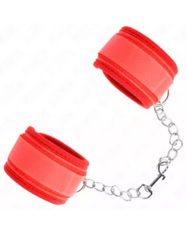 KINK - Neopren-Handgelenkfesseln rot 42 x 5 cm