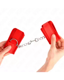 KINK - Neopren-Handgelenkfesseln rot 42 x 5 cm