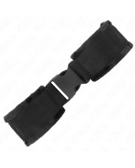 KINK Nylon Handfesseln - Rot-Schwarz, 25-35 cm verstellbar