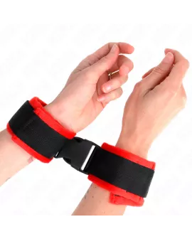 KINK - Klett-Handfesseln Nylon Bind Schwarz - 25-35 cm