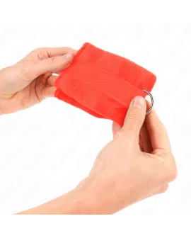 KINK - Beginner Pelz-Handmanschetten Rot 30 x 7 cm