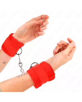 KINK - Beginner Pelz-Handmanschetten Rot 30 x 7 cm