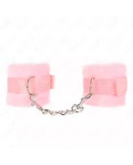 KINK Beginner Pelz-Handschellen Rosa 30 x 7 cm