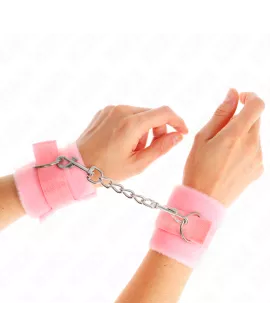 KINK Beginner Pelz-Handschellen Rosa 30 x 7 cm
