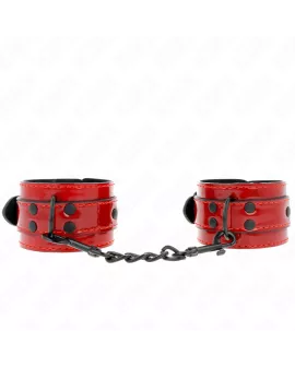 KINK - Dunkelrote Handgelenkmanschetten 23 x 5 cm