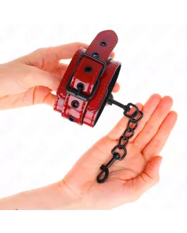 KINK - Dunkelrote Handgelenkmanschetten 23 x 5 cm
