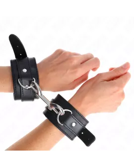 KINK Handgelenkfesseln - Einzelne Nietenreihe Schwarz 17-28 cm