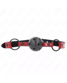 KINK - Glänzender Kunstlederball Knebel 4,5 cm Verstellbar