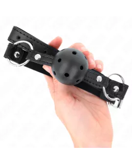 KINK - Hohlarter Schwarzer Ball-Gag 4,5 cm Modell 1