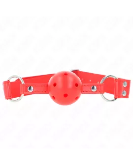 KINK - Kompletter Roter Hohballknebel 62 x 2 cm