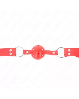 KINK - Kompletter Roter Hohballknebel 62 x 2 cm