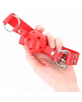 KINK - Kompletter Roter Hohballknebel 62 x 2 cm