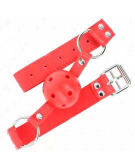 KINK - Kompletter Roter Hohballknebel 62 x 2 cm