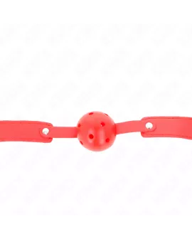KINK - Roter Atembarer Ballgag 4,5 cm - Knebel 65 x 2,5 cm