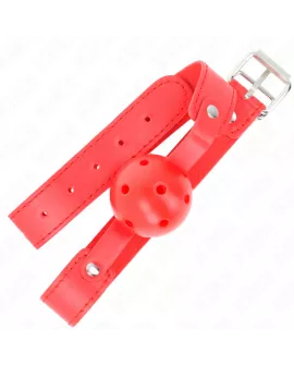 KINK - Roter Atembarer Ballgag 4,5 cm - Knebel 65 x 2,5 cm