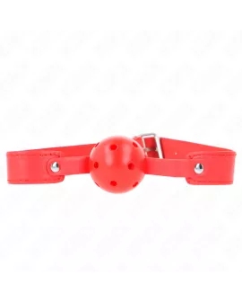 KINK - Roter Atembarer Ballgag 4,5 cm - Knebel 65 x 2,5 cm