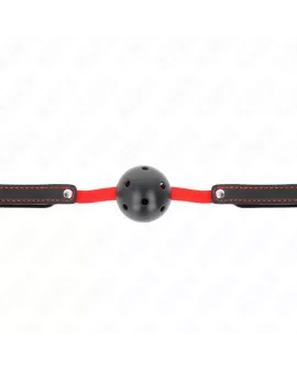 KINK - Hohlkörper-Mund Knebel 4,5 cm mit Gürtel