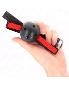 KINK - Hohlkörper-Mund Knebel 4,5 cm mit Gürtel