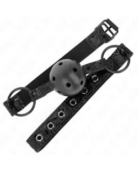 KINK Rautenmuster-Ballgag Modell 3 - 4,5 cm, verstellbar 42-60 cm