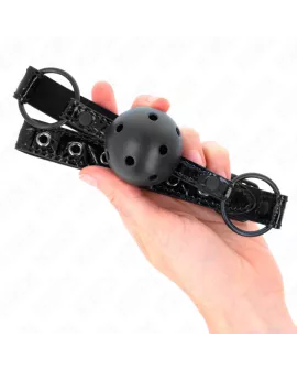 KINK Rautenmuster-Ballgag Modell 3 - 4,5 cm, verstellbar 42-60 cm