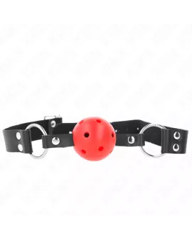 KINK - Atembarer Ball-Knebel 4 cm Rot Verstellbar