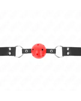 KINK - Atmungsaktiver Ball-Knebel 4 cm Leder Verstellbar