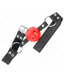 KINK - Atmungsaktiver Ball-Knebel 4 cm Leder Verstellbar
