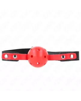 KINK - Roter 4cm Hohlkugel-Knebel mit verstellbarem Gurt