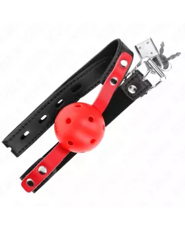 KINK - Roter 4cm Hohlkugel-Knebel mit verstellbarem Gurt