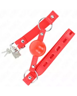 KINK TPE-Ball Knebel 4 cm mit Rojo-Schloss - 60 x 2 cm