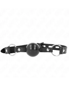 KINK Schwarzer TPE-Ballgag 4 cm - Knebel 60 x 2 cm