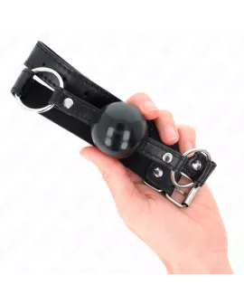 KINK Schwarzer TPE-Ballgag 4 cm - Knebel 60 x 2 cm