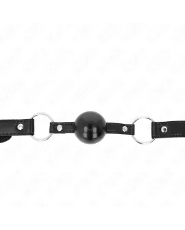 KINK Schwarzer TPE-Ballgag 4 cm - Knebel 60 x 2 cm
