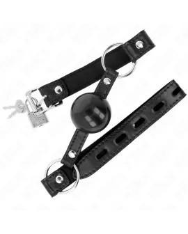 KINK Schwarzer TPE-Ballgag 4 cm - Knebel 60 x 2 cm