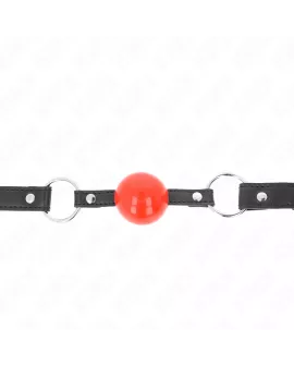 KINK Ballknebel 4 cm mit Schloss - Roter Ball Schwarzer Gurt