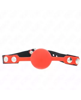 KINK - Modell 2 Silikonball Knebel 4 cm mit Schloss 60x2 cm