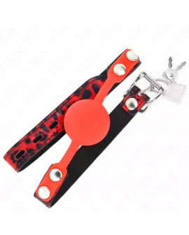 KINK - Modell 2 Silikonball Knebel 4 cm mit Schloss 60x2 cm