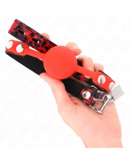 KINK - Modell 2 Silikonball Knebel 4 cm mit Schloss 60x2 cm